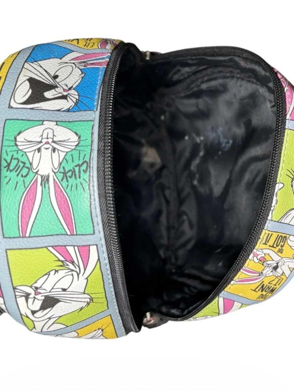 Warner Bros. Multicolor Cartoon Patchwork Mini Backpack with Bunny Coin Pouch